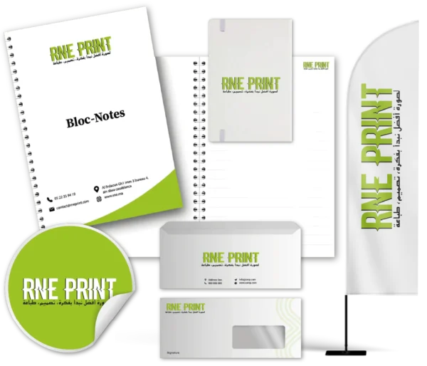 Accueil Supports d’impression personnalisés RNE Print : carnets, cartes, enveloppes et signalétique