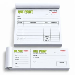 Carnets et bons avec le logo RNE Print
