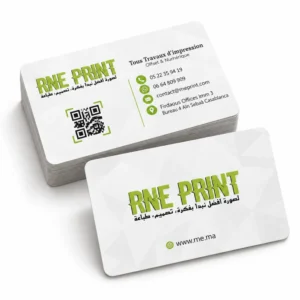 Cartes de visite recto verso sur fond blanc